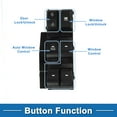thumbnail image 3 of Interruptor de ventana eléctrica Unique Bargains para el lado del conductor delantero izquierdo para Hyundai Elantra 17-20 Negro, 3 of 7