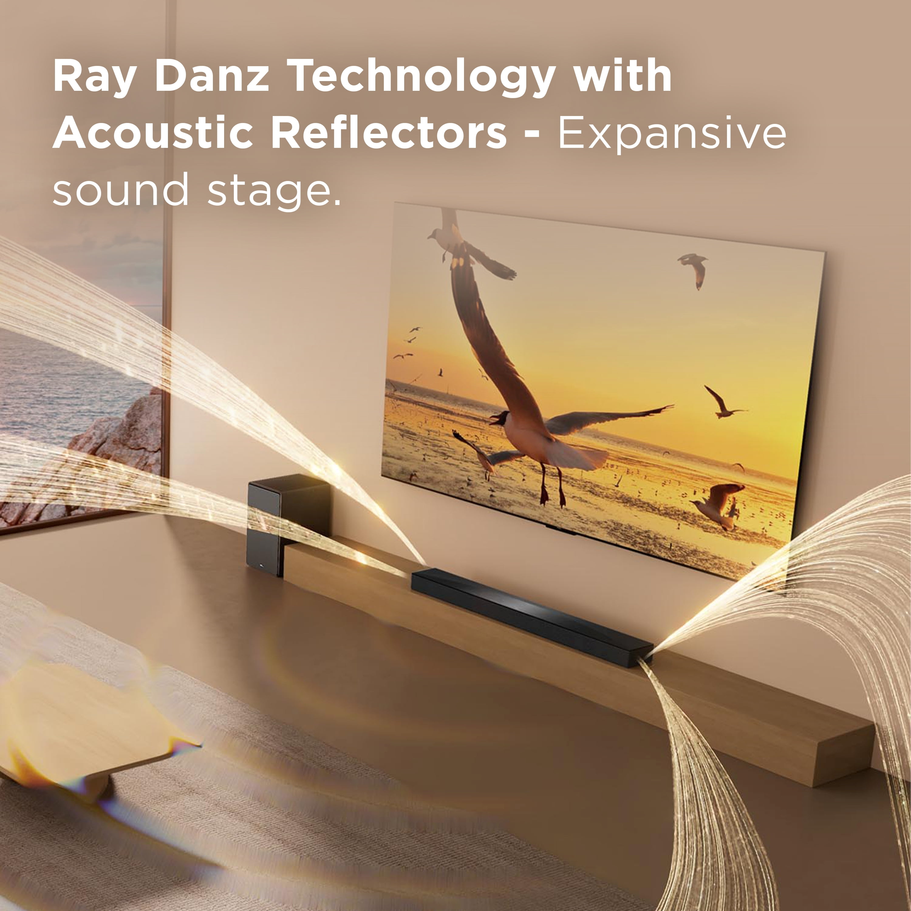 TCL Q65H Q Series 5.1 Channel Soundbar with Dolby Atmos, DTS:X, Ray Danz Technology, Wireless Subwoofer, and Bluetooth Music Streaming - Q65H
