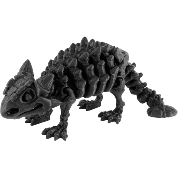 PowerTRC 3D Printed Skeleton Ankylosaurus – Prehistoric Collectible Articulating Dinosaur 3D Figurine Desk Decoration for Teens and Adults, Made in USA