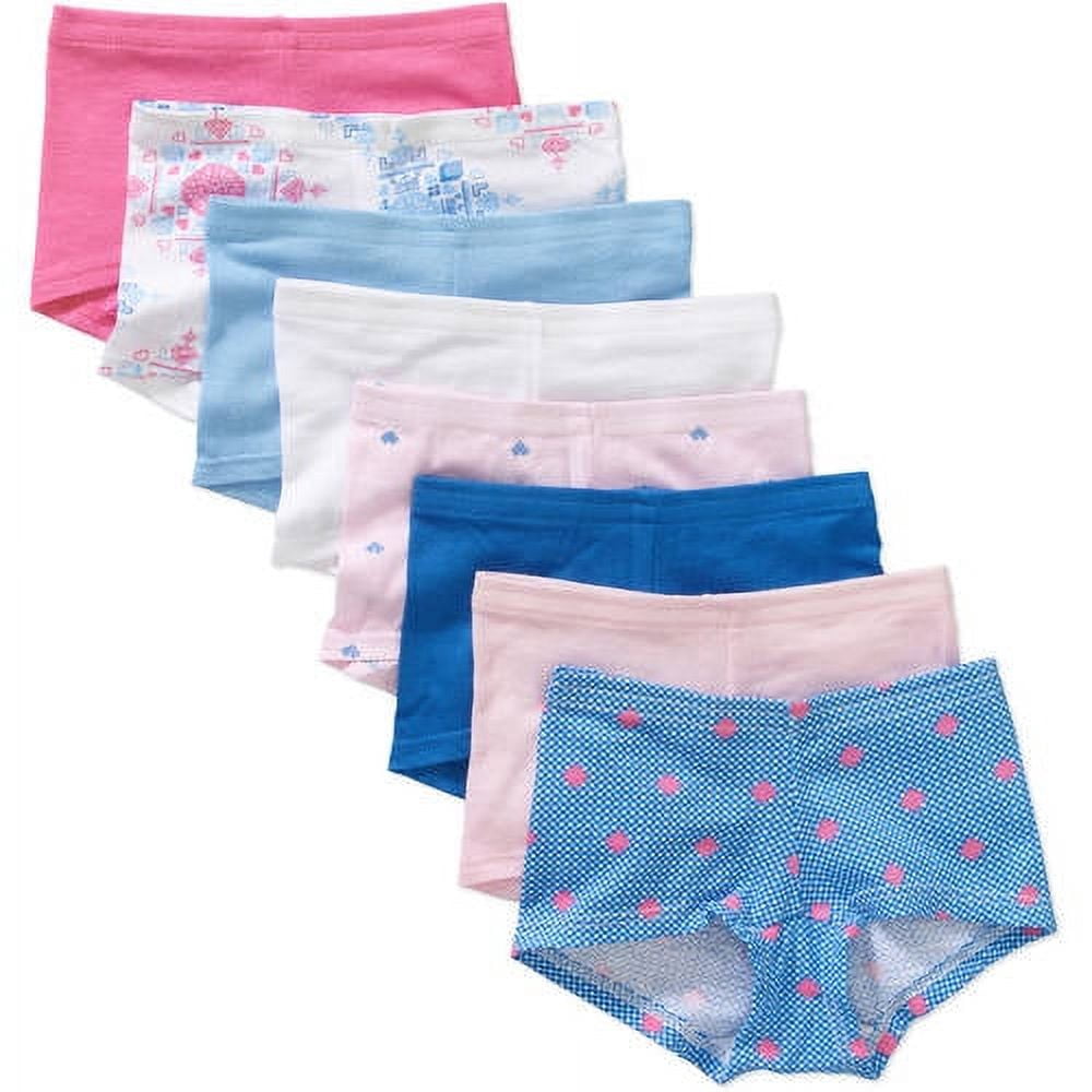 Hanes Girls' Boy Shorts Underwear, 8-Pack