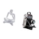 thumbnail image 5 of Figura abstracta de lector, estatua de cámara, figura humana, decoración, modelo artesanal de resina, coleccionable para dormitorio, sala de estar, of, 5 of 8