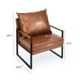 thumbnail image 2 of Upholstered Living Room Chair with Back Seat Cushions Metal Frame 265 lb Capacity, 2 of 13