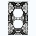 thumbnail image 2 of Metal Light Switch Plate Cover Mandala Black White Floral Pattern Damask MDL073, 2 of 13