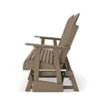 thumbnail image 5 of Benjara BM315940 67 in. Sami Outdoor Adirondack Glider Loveseat with Dropdown Cupholders, Brown, 5 of 7