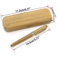 thumbnail image 2 of Medium Nib Fountain Pen Natural Bamboo Writing Pen With Converter And Case (red Packaged), 2 of 3