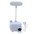thumbnail image 1 of Linda lámpara de escritorio LED de 360 grados de flexión USB recargable ciclo de luz suave lámpara de escritorio lámpara de noche para dormitorio hogar azul, 1 of 5