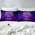 thumbnail image 4 of Erosebridal Gamer Bed Sheets King Gaming Sheet Set Modern Game Bedding Set Vintage Video Games Fitted Sheet for Bedroom Decor with Deep Pocket Purple Gamepad Flat Sheet, 4 of 6