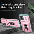 thumbnail image 6 of Phone Case for Motorola Moto G Power 5G 2024 with Sliding Camera Cover, with 360° + 100° Free Rotation Metal Finger Ring Bracket, Fit Magnet Car Mount, 2 In 1 Cover for Moto G Power 5G 2024, Rosegold, 6 of 8