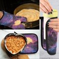 thumbnail image 5 of Yayeee Oven Mitts and Pot Holder Set of 2 Heat Resistant Kitchen Gloves Baking Hot Pad, Blue Neon Road, 5 of 5