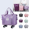thumbnail image 2 of Bolso impermeable de gran capacidad para hombre y mujer, bolsa deportiva de nailon para gimnasio, con 4 ruedas, resistente al agua, novedad, 2 of 4