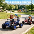 thumbnail image 3 of iYofe 36V Electric Ride on Car for Big Kids, 2 Seater Powered Ride on Vehicle for Boys Girls Ages 6+, Kids Electric car with Bluetooth, Music, Rear Wheel Spring Suspension, Blue, 3 of 10