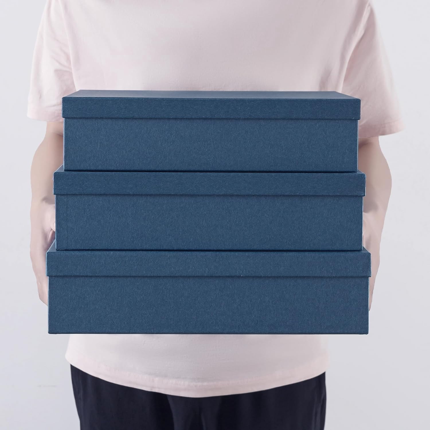 Decorative Storage Boxes with Lids, Paper Storage Box Set for Keepsakes and Photos, Decorative Boxes for Home Decor, Stationery, Office Organizers