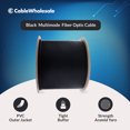thumbnail image 4 of 24 Fiber Indoor/Outdoor Fiber Optic Cable, Multimode 50/125, Corning ClearCurve OM4, 10 Gbit, Black, Riser Rated, Spool, 1000 foot, 4 of 8