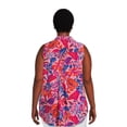 thumbnail image 3 of Terra & Sky Women's Plus Size Pintuck Camp Shrt, 3 of 5