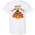 thumbnail image 3 of Inktastic Happy Thanksgiving Cute Turkey in Pilgrim Hat T-Shirt, 3 of 5