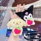 thumbnail image 3 of Llavero de muñeca de regalo de negocios de peluche personalizado, mini juguete bonito de dibujos animados de felpa, fresa, Sanrio, melodía, Kuromi, perro, gatito, 3 of 4