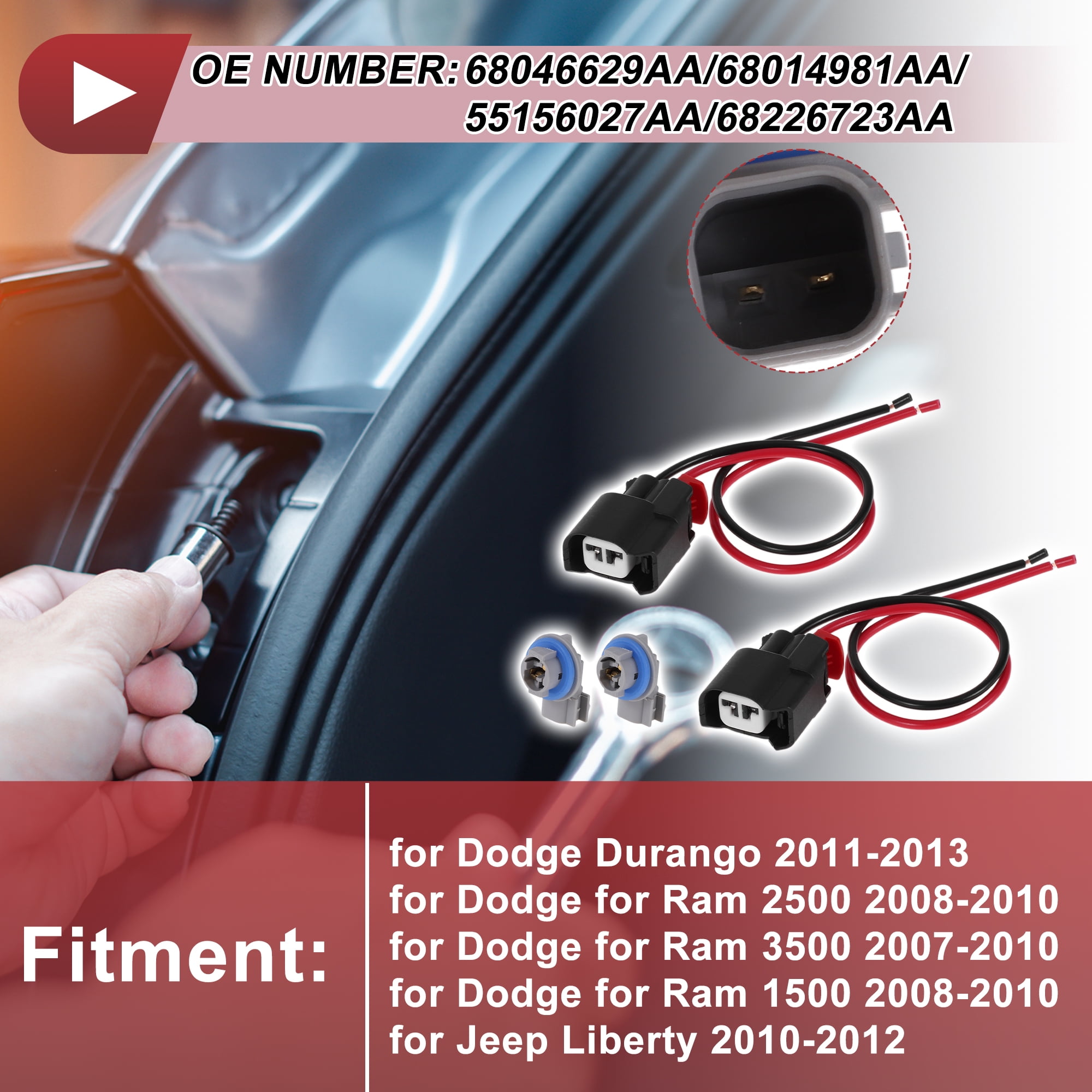 Unique Bargains Precisely Fit Backup Light Socket Wiring for Dodge Durango 2011-2013
