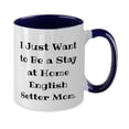 thumbnail image 2 of English Setter Dog For Friends, I Just Want to Be a Stay at Home English, Cool English Setter Dog Two Tone 11oz Mug, Cup From Friends, 2 of 2