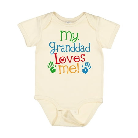 

Inktastic My Granddad Loves Me Gift Baby Boy or Baby Girl Bodysuit
