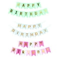 thumbnail image 5 of Happy Birthday Banner Birthday Party Decoration Garland Hanging Pull Flag Pennant - Black, 5 of 8