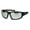 Matte Black Grey, variant on Xloop Mens Warp Around Plastic Sport Silver Mirror Sunglasses Shiny Black