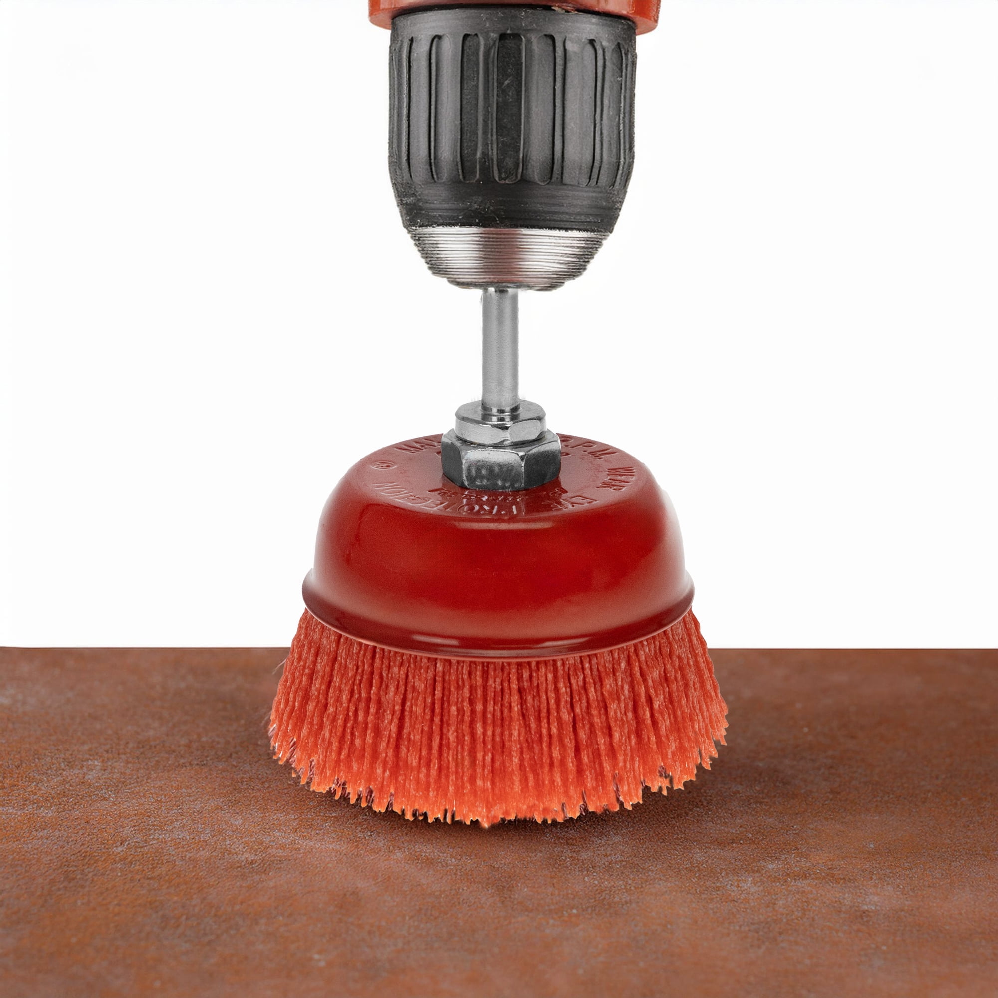 Platinum Series 4" Nylon Bristle Cup Brush for Surface Prepping Truck Bed Liner Coatings