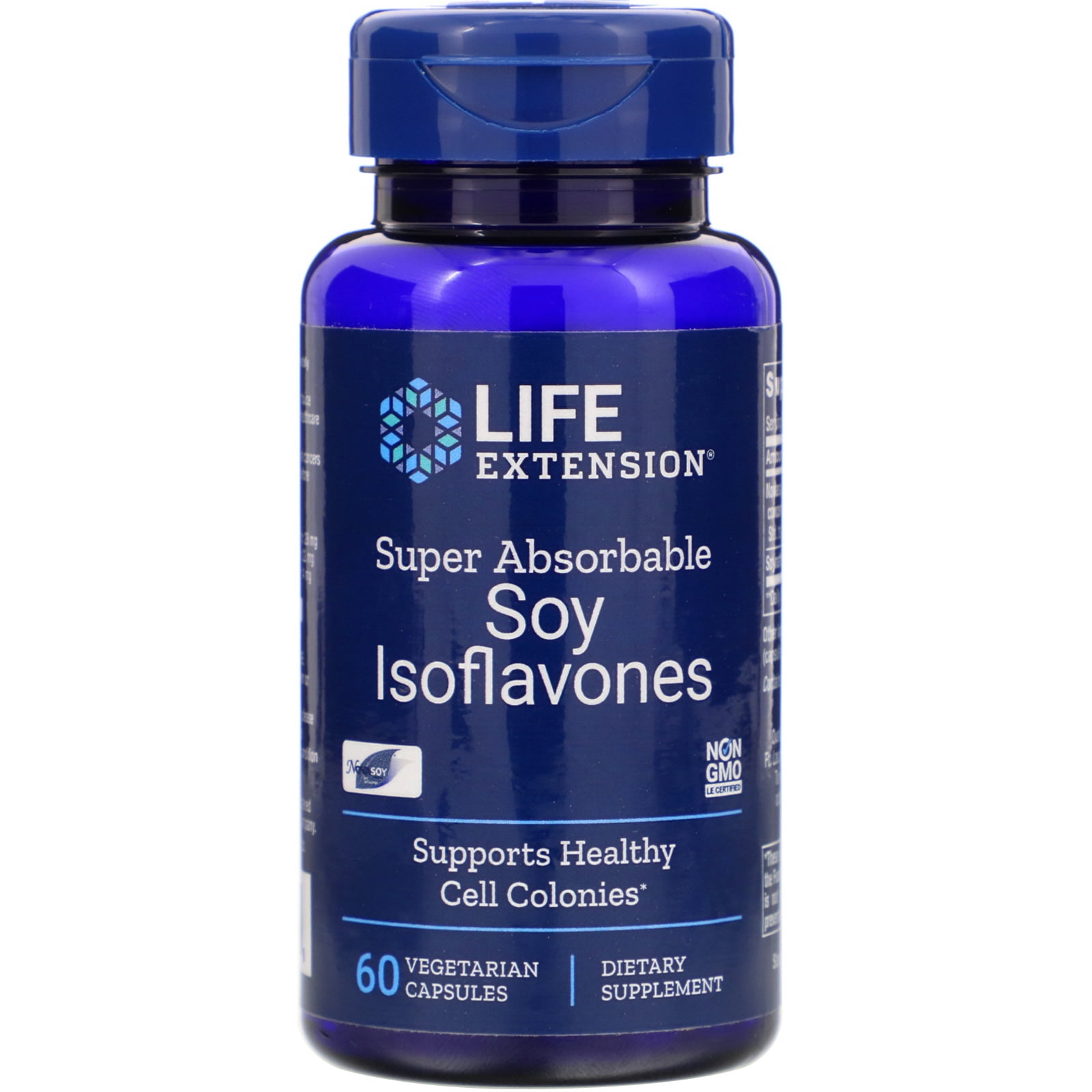 Life Extension Soy Isoflavones Super Absorbable 60 Vegetarian Capsules