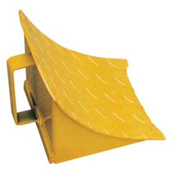 Global Industrial FAB-8 7.5 x 7.5 x 8.5 in. Steel Wheel & Tire Chock, Yellow