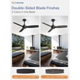 thumbnail image 2 of Ventilador de techo ZMISHIBO de 42 pulgadas y 3 aspas negro con control remoto, 2 of 7