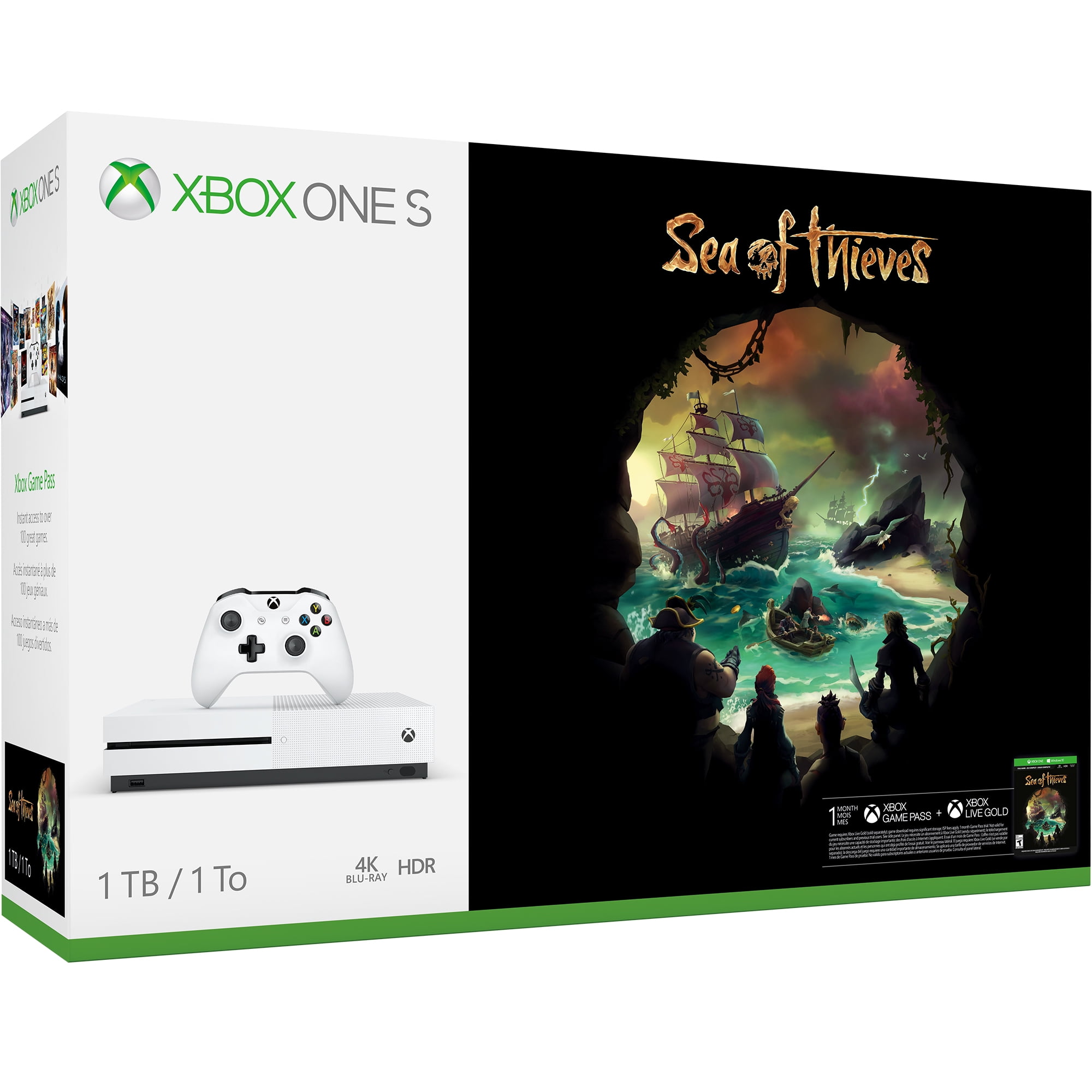 Roest vertaling Ijzig Microsoft Xbox One S 1TB Sea of Thieves Bundle, White, 234-00324 -  Walmart.com