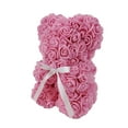 thumbnail image 4 of Way To Celebrate 9.25" Pink Faux Artificial Rose Bear Valentine's Day Gift, Indoor Use, 4 of 8