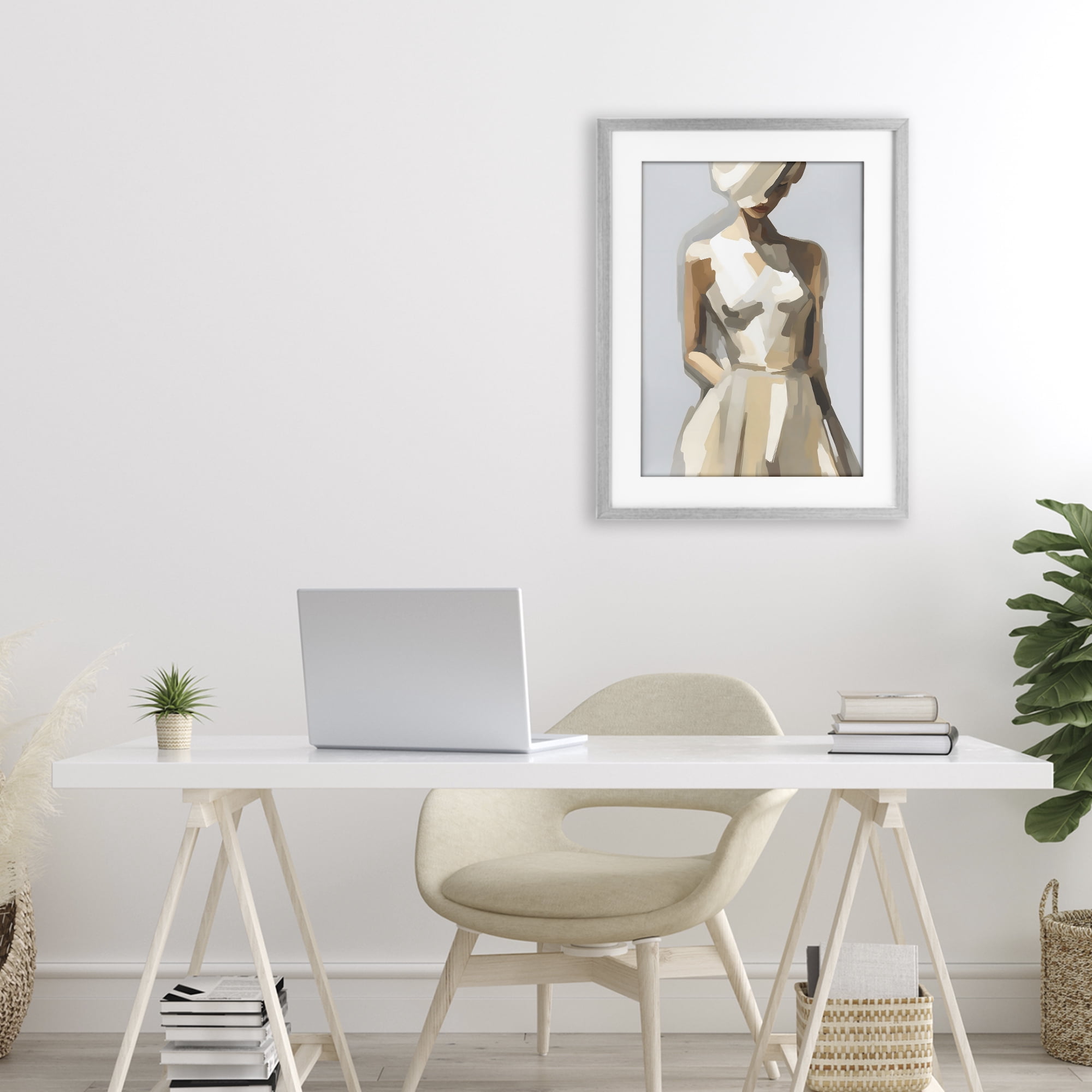 Stupell Industries Sophistication of the Muse Gray Framed Print Under Glass, design by Creative Studio
