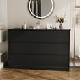 thumbnail image 6 of Black Dresser 6 Drawer Dresser Chests of Drawers Wood Storage Side Large Cabinet for Bedroom Closet Living Room, 6 of 11