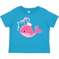 thumbnail image 3 of Inktastic Cute Pink Whale in Nautical Hat Boys or Girls Toddler T-Shirt, 3 of 5