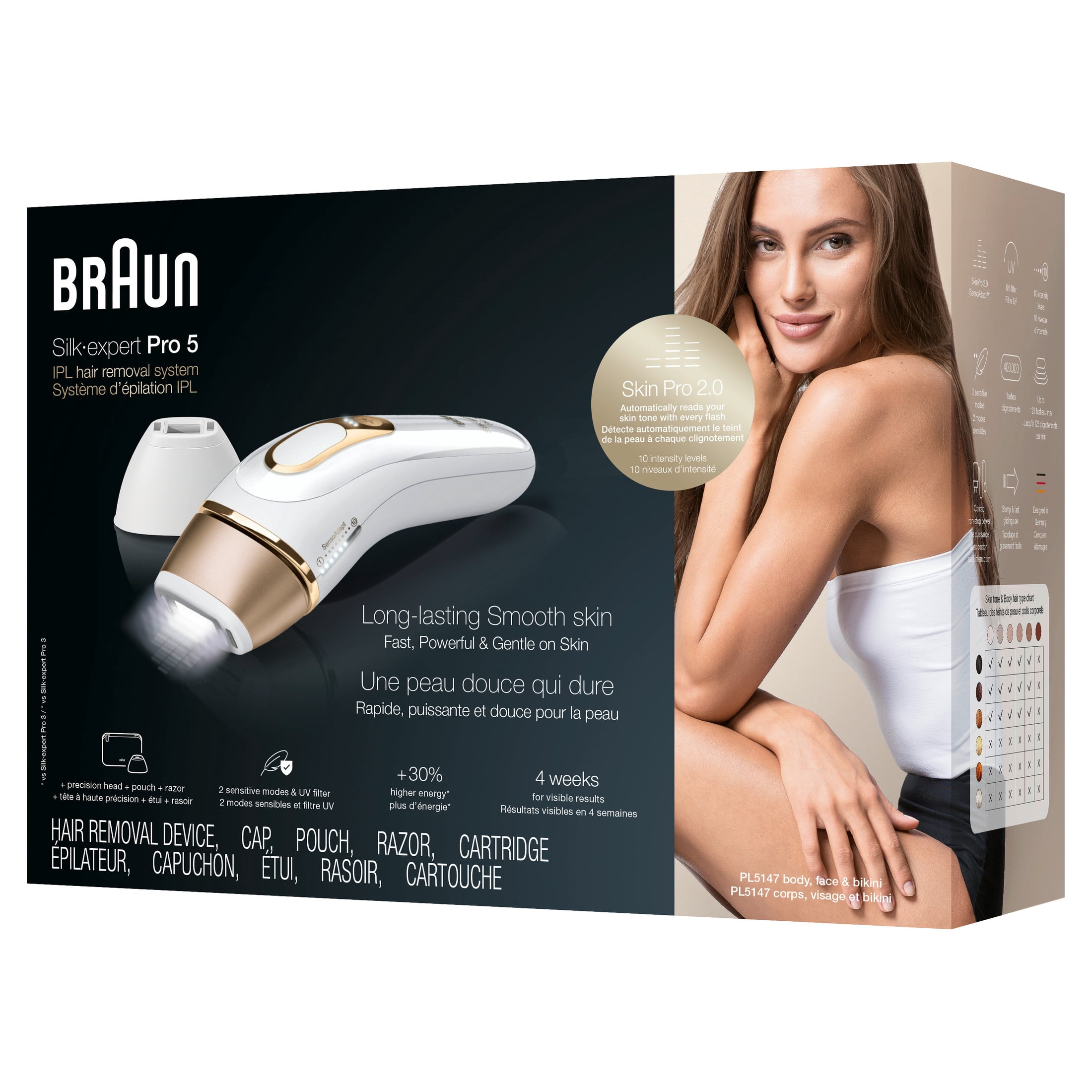 Free Shipping! Braun Silk Expert Pro5 IPL Hair Removal Device for