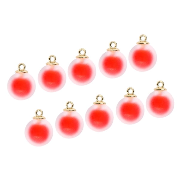 10 piezas Mini bola de cristal Multicolor mate adorno colgante para Navidad rojo Zulema Ronda mate colgante de cristal