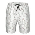 thumbnail image 4 of Kdxio Bunny And Bird Pattern Mens Casual Shorts - Drawstring Summer Beach Sports Shorts for Men, 4 of 9