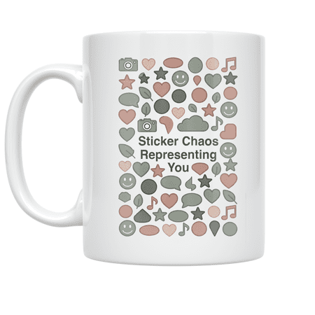 Sticker Chaos Representing You - Personalization Enthusiast - 11 oz Ceramic Coffee Mug