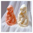 Candle Molds,Blessed Virgin Mary With Baby Jesus Sculpture Candle Mold