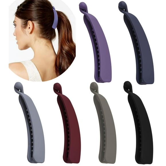 6 Pieces Banana Hair Clips for Women,Cute Banana Clip for Thin Fine Thick hair,Non Slip Banana Claw Clips