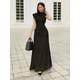 thumbnail image 1 of Vestido largo elegante de verano para mujer, diseño asimétrico con diseño de telas combinadas con plisado, cuello redondo, sin mangas, ajustado, vestido de fiesta a la moda para mujer, 1 of 5