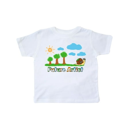 

Inktastic Painting Snail Future Artist with Trees and Clouds Gift Toddler Boy or Toddler Girl T-Shirt