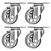 thumbnail image 2 of 4 Roues Pivotantes en Acier Plaque de Roulettes Haute Résistance Acier Gris (3 Pouces Plaque), 2 of 4