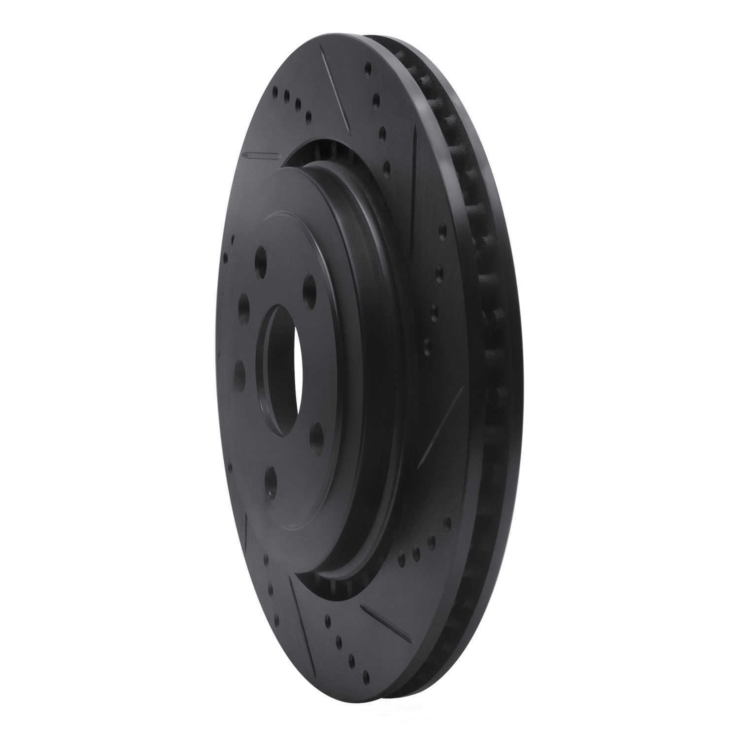Dynamic Friction Company 633-47074R DFC Brake Rotor - Drilled And Slotted - Black