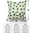 thumbnail image 6 of St Patricks Pillow Covers 18x18 Set of 2 St. Patrick''s Day Green Lucky Clover Throw Pillows Spring Themed Shamrock Decorative Pillowcase Rustic Cotton Square Cushion Cover for Couch Sofa Bed, 6 of 6