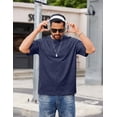 thumbnail image 2 of COOFANDY Men's Cotton T-Shirts Oversized Shirt Short Sleeves Streetwear Loose Fit Summer Tee Tops Washed Basic Unisex Shirts, 2 of 6