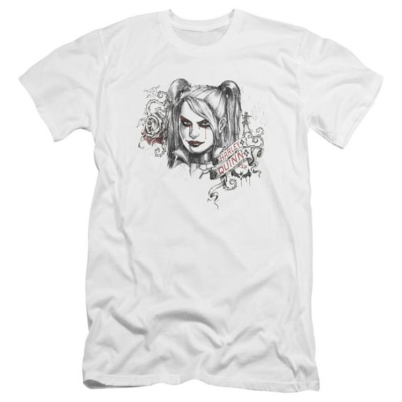 Batman Arkham Knight - Sketchy Girl - Premium Slim Fit Short Sleeve Shirt - XX-Large