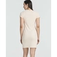 thumbnail image 4 of 3 Pack: Women's Mini Short Sleeve Ribbed Scoop Neck Casual T-Shirt Bodycon Dress, 4 of 6