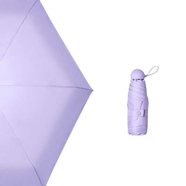 Paraguas ultraligero con protección solar para mujer, pequeño, portátil, tipo cápsula, miniparaguas plegable para días soleados y lluviosos.