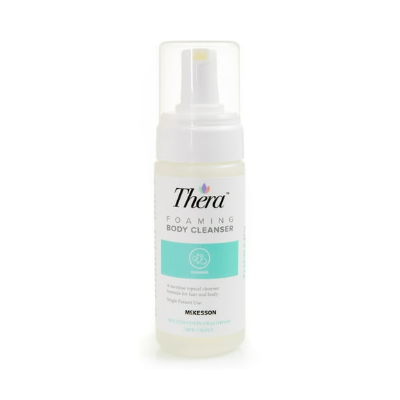 Thera Rinse-Free Foaming Body Cleanser for Hair and Skin - Scented, 5 oz, 12 Ct